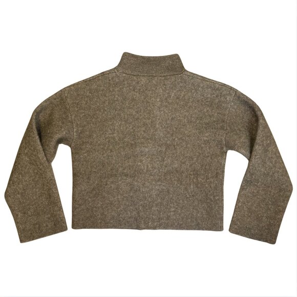 SEZANE Thais Jacket Wool Mohair Dark Taupe $235 NWT M - Picture 5 of 6